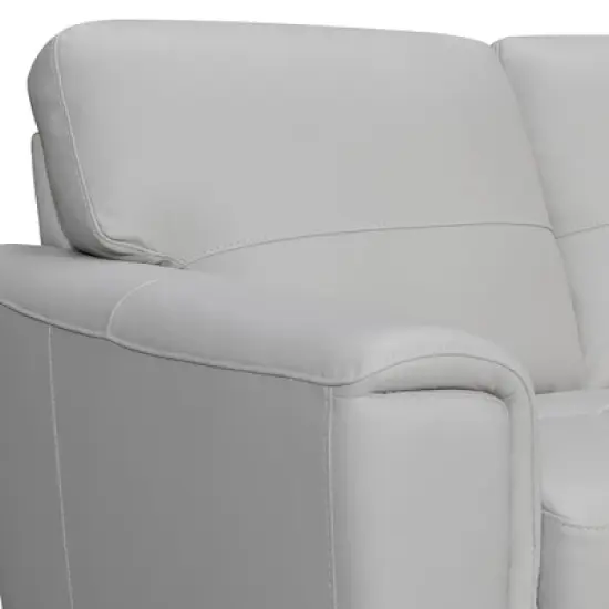 87" Bergen Genuine Leather Square Arm Sofa - Armen Living image {4}