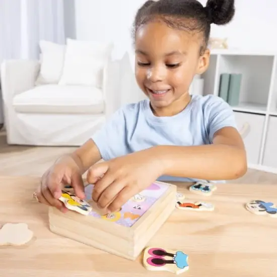 Melissa & Doug Disney Minnie Mouse Mix and Match Dress-Up Wooden Play Set Puzzle - 18pc: Magnetic Activity, Fine Motor Skills image {6}