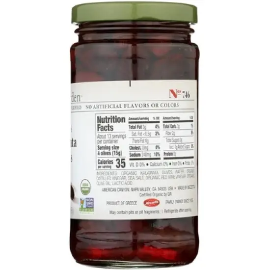 Jeff's Garden Organic Pitted Greek Kalamata Olives - Case of 6/7 oz image {4}