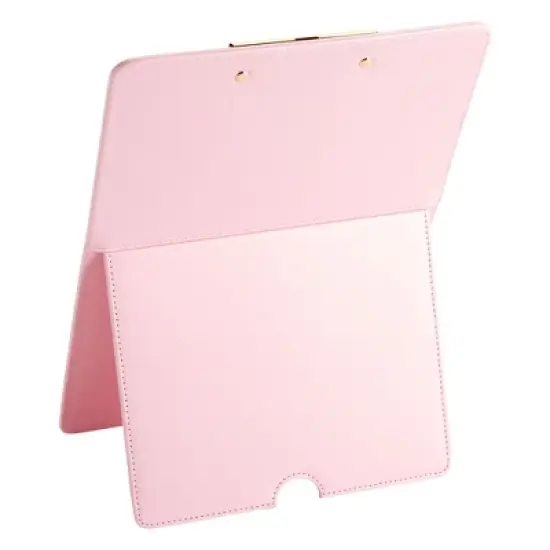 Paper Junkie Pink Standing Clipboard, PU leather Foldable Stand and Document Holder for Office, Letters, Legal Documents, 9 x 13" image {5}
