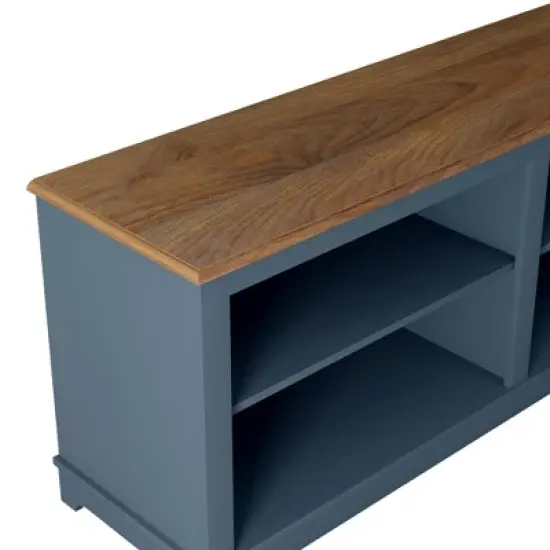58" Modern Style TV Stand For TVs Up To 65" Navy - Festivo image {3}
