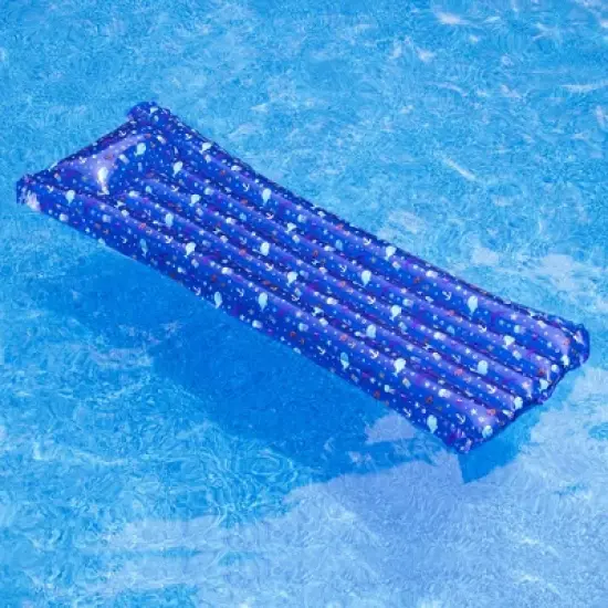 Swimline 72'' Blue Aquatic Marine Animals Inflatable Pool Raft image {1}