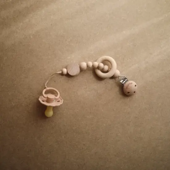 Mushie Silicone Pacifier Clip | Mila image {1}