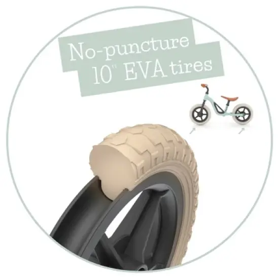 Chillafish Charlie Breeze 10" Kids' Balance Bike - Mint Green: Adjustable Handlebar & Seat image {5}