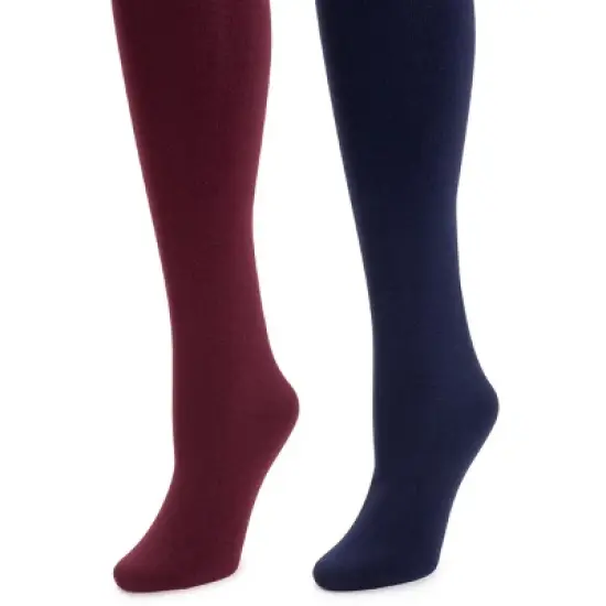 MUK LUKS Women's 2 Pair Pack Fleece Lined Tights image {3}