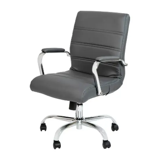 Flash Furniture Mid-Back Executive Swivel Office Chair with Metal Frame and Arms image {16}
