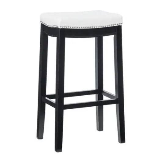 Padded Saddle Seat Barstool Hardwood - Linon image {15}