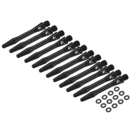 Unique Bargains 2BA Thread Aluminum Dart Shafts with Rubber Rings for Steel Tip 12 Pcs image {4}