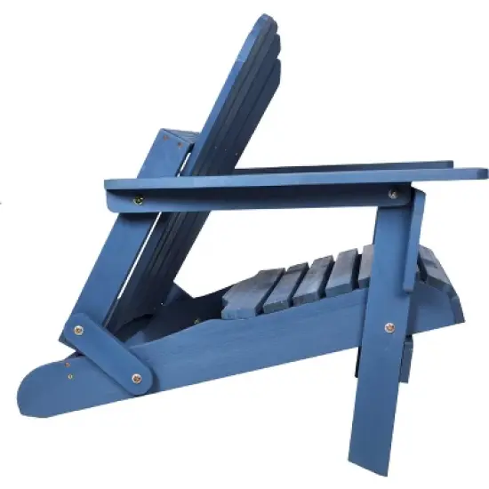 Whisen Oversized Wooden Adirondack Chair with Pre-Assembled Back image {3}