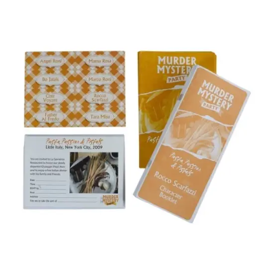 University Games Murder Mystery Party - Pasta Passion and Pistols Board Game image {3}