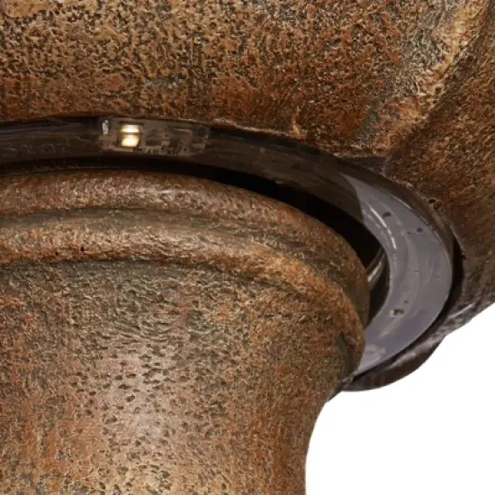 John Timberland Arosco Rustic 3 Tier Basin Outdoor Floor Water Fountain with LED Light 43" for Yard Garden Patio Home Deck Porch Exterior Balcony Roof image {4}