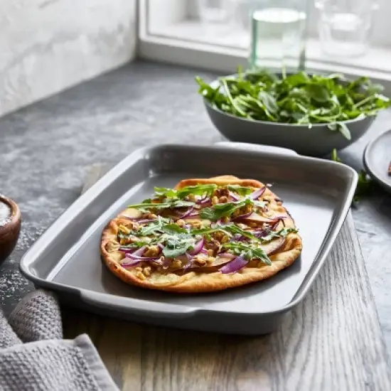 GreenPan Premiere Ovenware Ceramic Nonstick Cookie Quarter Sheet 13"x9" Gray: Aluminum, Dishwasher-Safe, PTFE & PFOA-Free image {1}