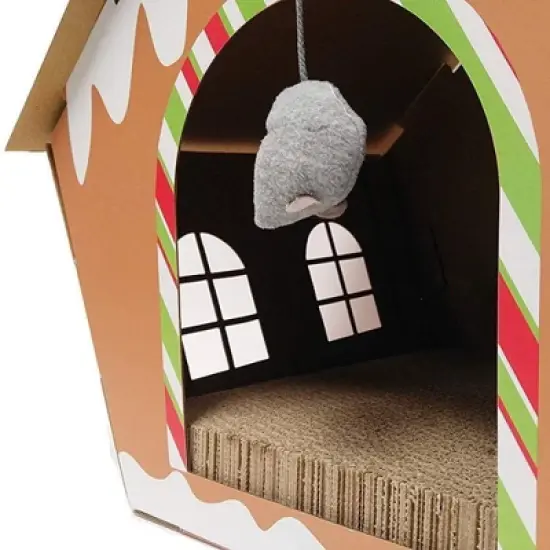 Midlee Gingerbread Christmas Cat Scratcher House image {4}