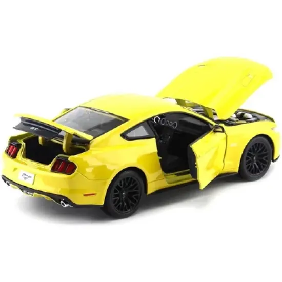 2015 Ford Mustang GT 5.0 Yellow 1/18 Diecast Model Car by Maisto image {3}
