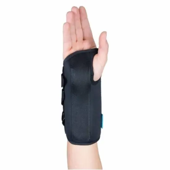 Ossur Formfit Black Aluminum / Cotton / Polyester Hook and Loop Strap Wrist Brace for Left Hand image {2}