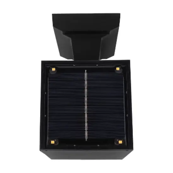 Techko Maid Outdoor Solar Wall Light Square Aluminum Metal Black Sconce image {8}