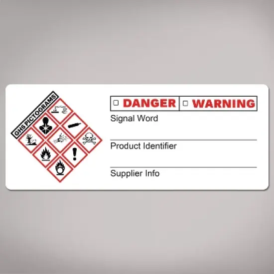 Avery GHS Secondary Container Labels, Waterproof, Chemical Resistant, Preprinted, Handwrite-Only, 1" x 2.5", 48 GHS Labels image {6}