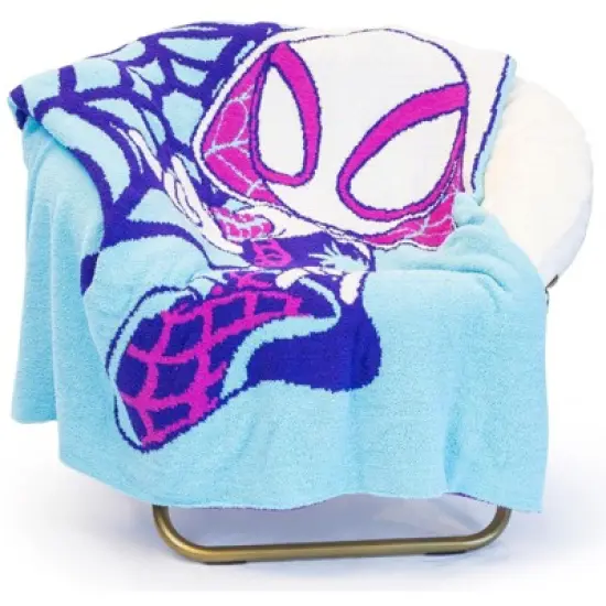 Spidey & His Amazing Friends Ghost Spider 50x60 Feather Knit Throw image {1}