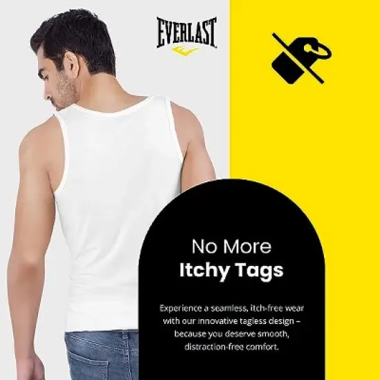 Everlast Essentials Mens Tank Tops Value 6 Pack Undershirt Breathable Tagless image {3}
