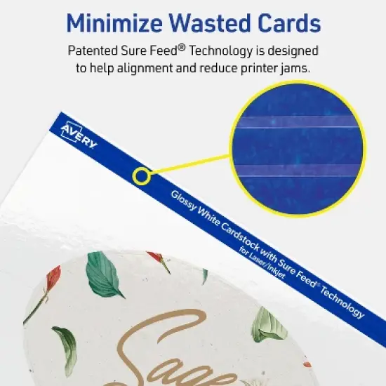 Avery Oval Flat Cards, 4" x 6", Glossy White, 100 Total image {6}