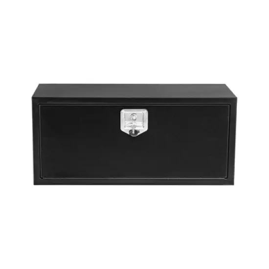 24" Metal Truck Tool Box, Heavy Duty Tool Chest Organizer With Lock and Keys, Truck Bed Toolbox for Pick Up, Trailer, Utility Tractor, Deck Box image {8}