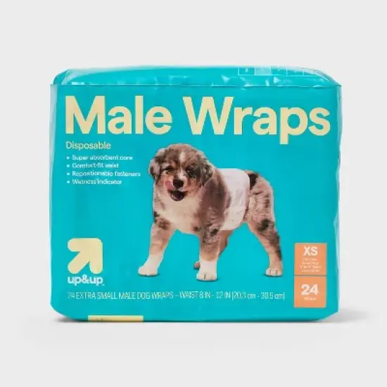 Male Wrap Dog Diapers - 24ct - up&up&trade; image {4}