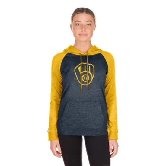 MLB Milwaukee Brewers Women's Lightweight Hooded Sweatshirt image {2}