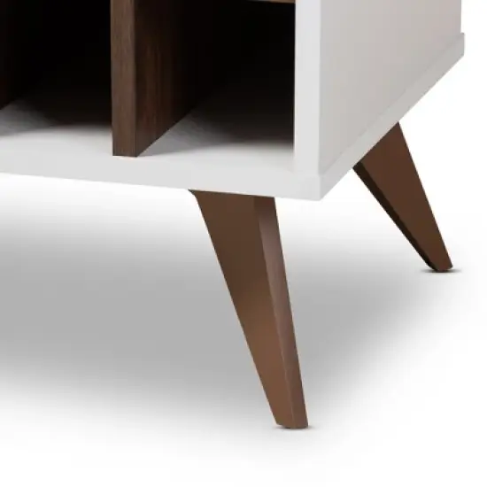 Pietro Finished Wine Cabinet White/Brown - BaxtonStudio image {7}