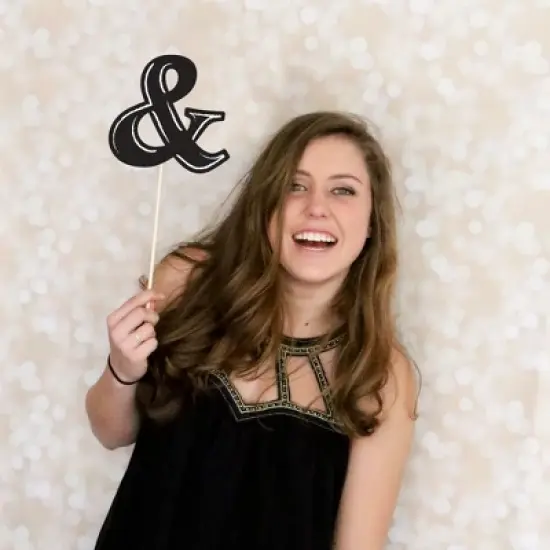 Big Dot of Happiness Wedding Anniversary - Photo Booth Props Kit - 20 Count image {5}