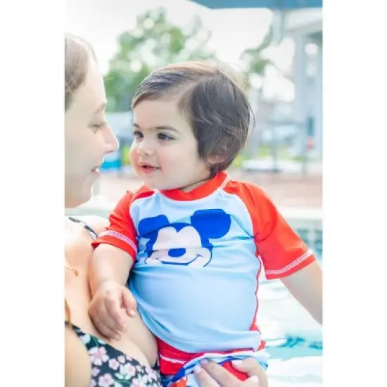 Disney Mickey Mouse Rash Guard and Swim Trunks Outfit Set Infant to Toddler image {2}