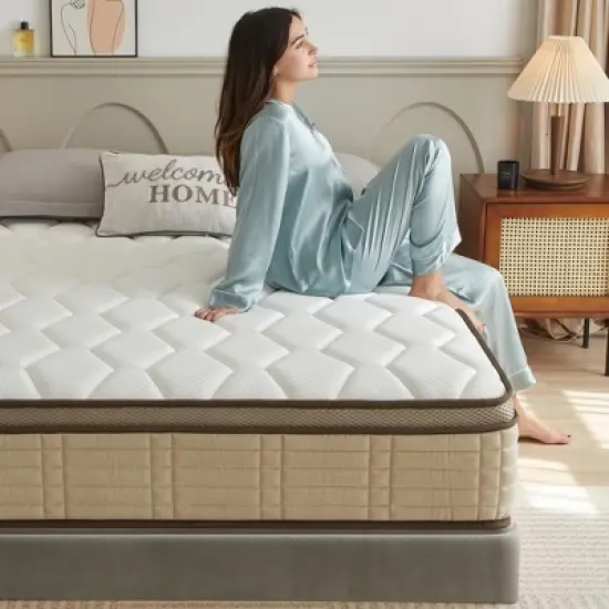 CSBDHOME 12 Inch Hybrid Mattress in a Box with Memory Foam, Strong Edge Support, Medium Firm image {11}