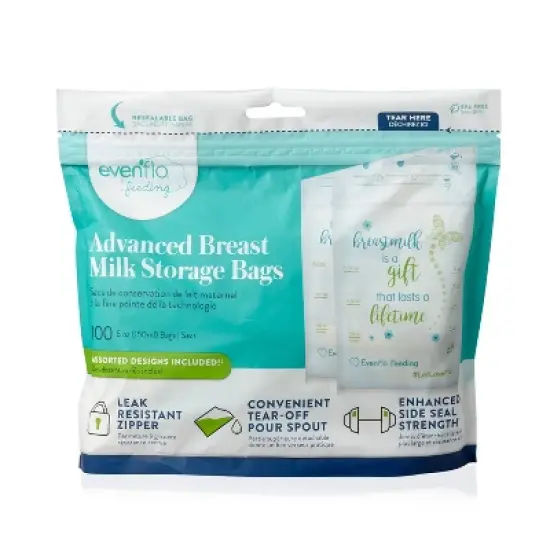 Evenflo Advanced Breast Milk Storage Bags 5oz, 100ct image {7}