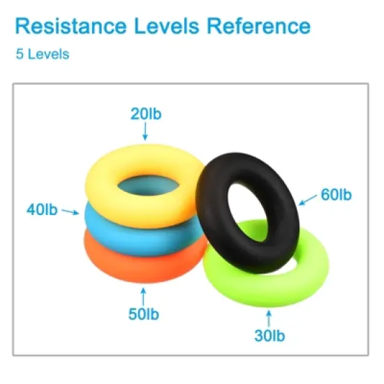 Unique Bargains High Elasticity Textured Silicone Training Hand Grip Ring image {2}