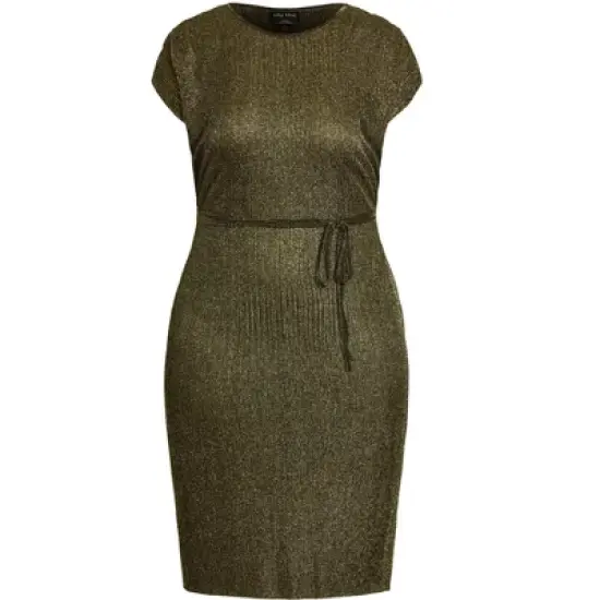 Women's Plus Size Luxe Shine Dress - bronze | CITY CHIC image {4}