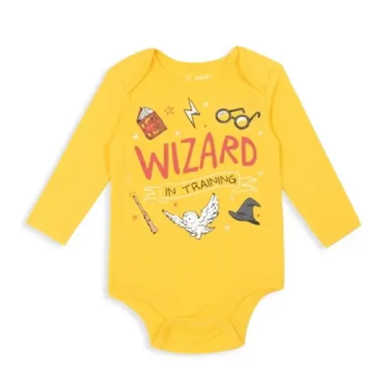 Harry Potter Baby Girls 3 Pack Bodysuits Newborn to Infant image {3}