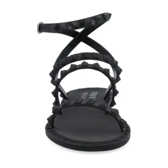 Journee Collection Womens Saphira Multi Strap Studded Jelly Sandal image {5}