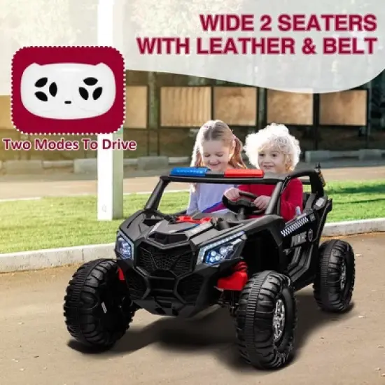 24V 2 Seater Kids Ride on UTV Car w/Remote Control, 4WD Powerful Electric Vehicle image {3}