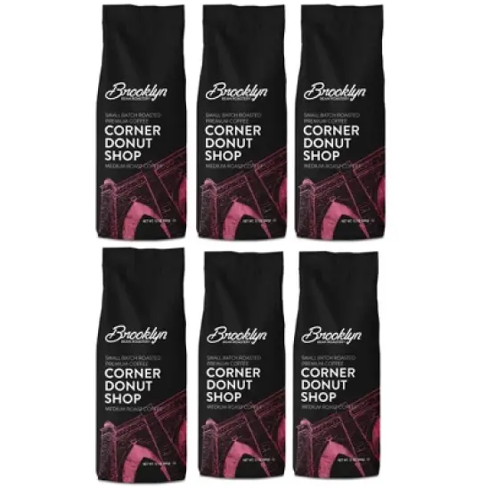 Brooklyn Beans Corner Donut Shop, Flavored Med Roast,6 pack  (72 ounces total) image {11}