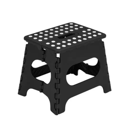 VECELO Folding Step Stool 11/13 in. Non-Slip Surface Portable Foldable  1 Step Stool  with Carry Handle, Heavy Duty Stool image {14}