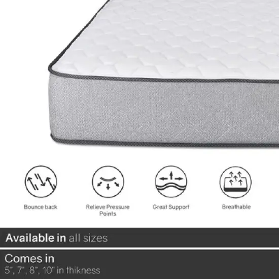 Continental Sleep 5-Inch Medium Firm Tight top High Density Foam Mattress. image {4}