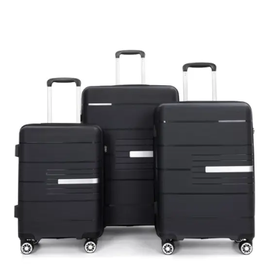 Luggage 3 Piece Set(20"/24"/28"), Hardshell Suitcase With Double Mute Spinner Wheels, TSA Lock image {5}