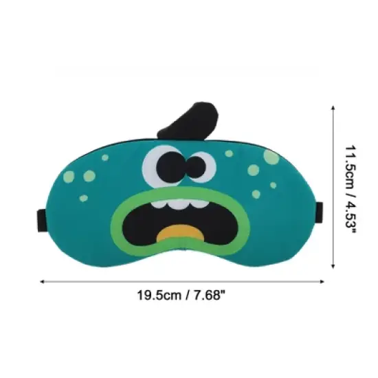 Unique Bargains Soft Sleep Mask Cartoon Monsters Green 1 Pc image {3}