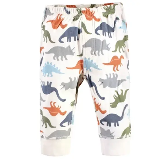 Touched by Nature Baby and Toddler Boy Organic Cotton Pants 4pk, Bold Dinosaurs image {2}