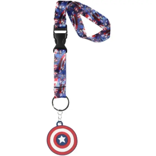 Marvel Captain America Wrist Strap Lanyard for Keys with Keychain image {5}