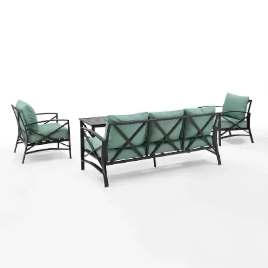 Kaplan 4pc Outdoor Sofa Set - Mist - Crosley image {2}