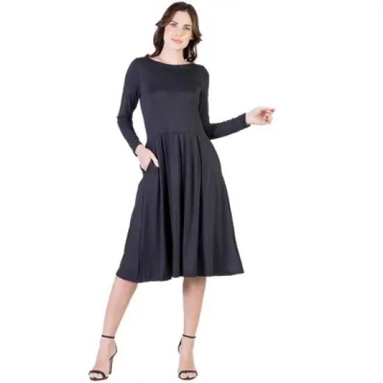 Midi Length Pocket Womens Dress image {3}