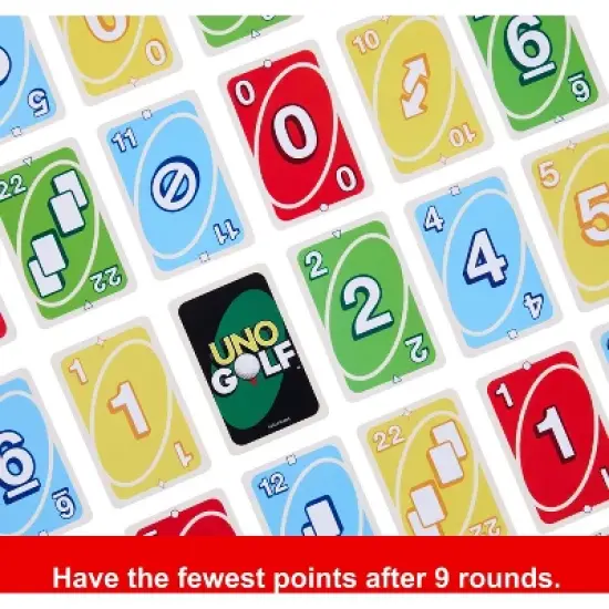 UNO Golf Card Game for Kid, Adult & Family Nights, Parties & Travel, Includes 112 Cards image {2}