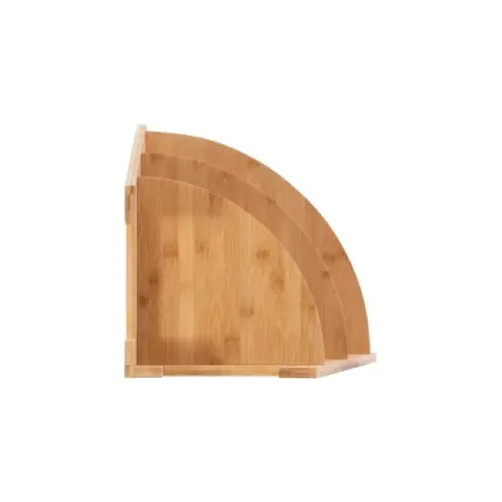 Bracken Bamboo Corner Shelf Natural - Linon image {5}
