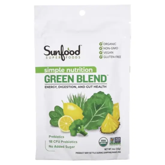 Sunfood Simple Nutrition, Green Blend, 4 oz (113 g) image {2}