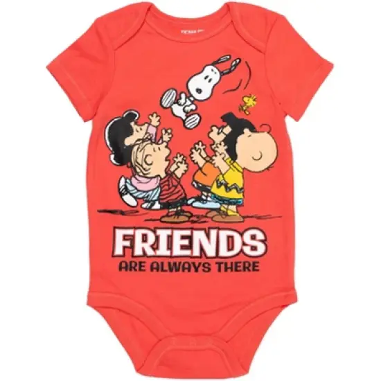 PEANUTS Snoopy Charlie Brown 5 Pack Bodysuits Multi  image {1}